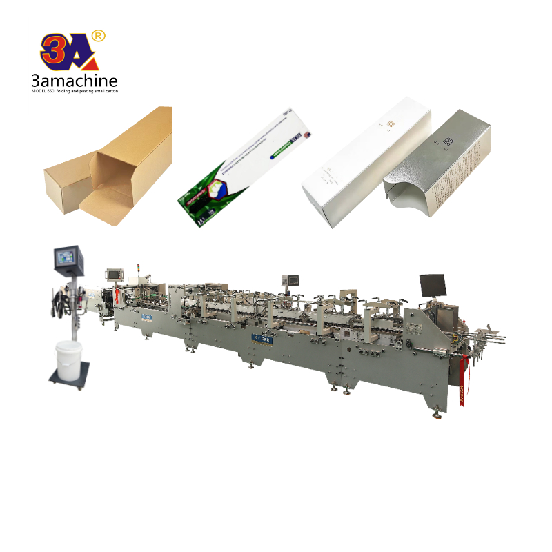 Lock Bottom Box Carton Box Auto Folder Gluer Machine for Paperboard and Corrugated Paper