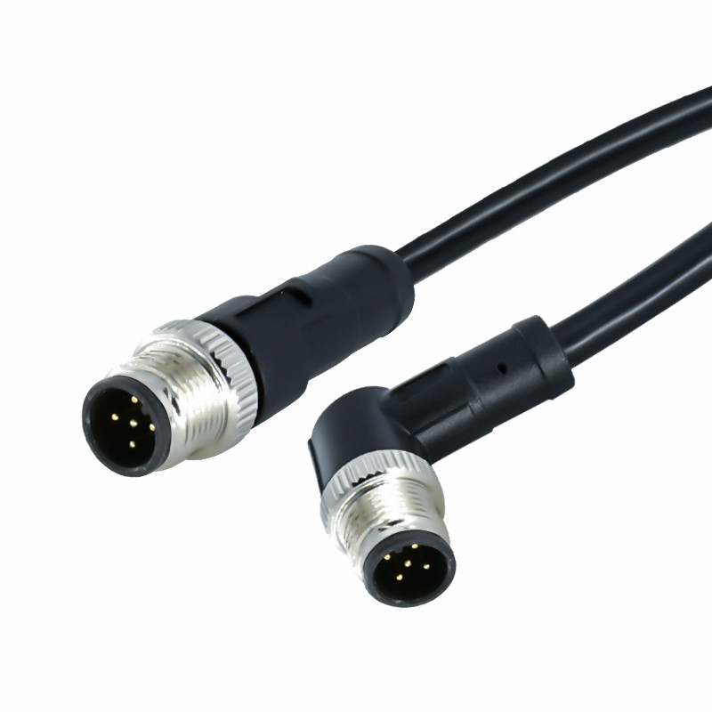 Ourdoor M12 Cable Connector A Code 5 Pins Waterproof PUR PVC AWG22-26 Sensor Wire