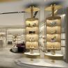 Buy cheap Luxury Customized Ladys Shoe Store Display Shelves Gondola Cashier Desk For Brand Store from wholesalers