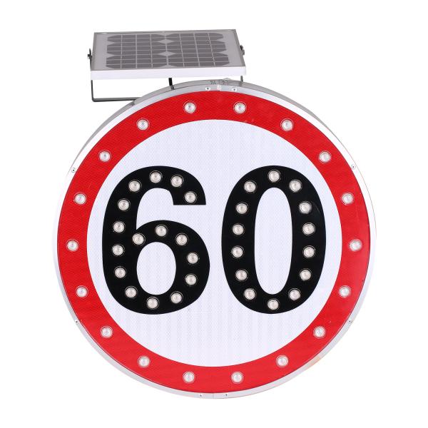 Buy cheap Round Flashing Epistar 60cm Solar Powered Street Signs Circular from wholesalers