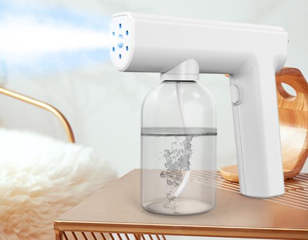 Buy cheap Disinfectant Spray Gun Handheld Rechargeable Blue Light Wireless Sanitizer UV Steam Nano Spray Gun from wholesalers