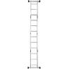 Buy cheap 150KG Portable Aluminum Ladder 12 Steps 1.4mm Fold Up from wholesalers