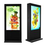 Customized Outdoor LCD Digital Signage , Ultra Thin Outdoor TV Kiosk For