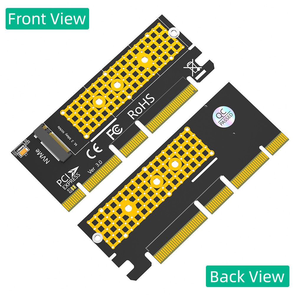 NVMe Adapter M.2 PCIe SSD to PCI-e x4 / x8 / x16 Converter Card for M.2 (M Key) NVMe SSD 2280/2260/2242/2230