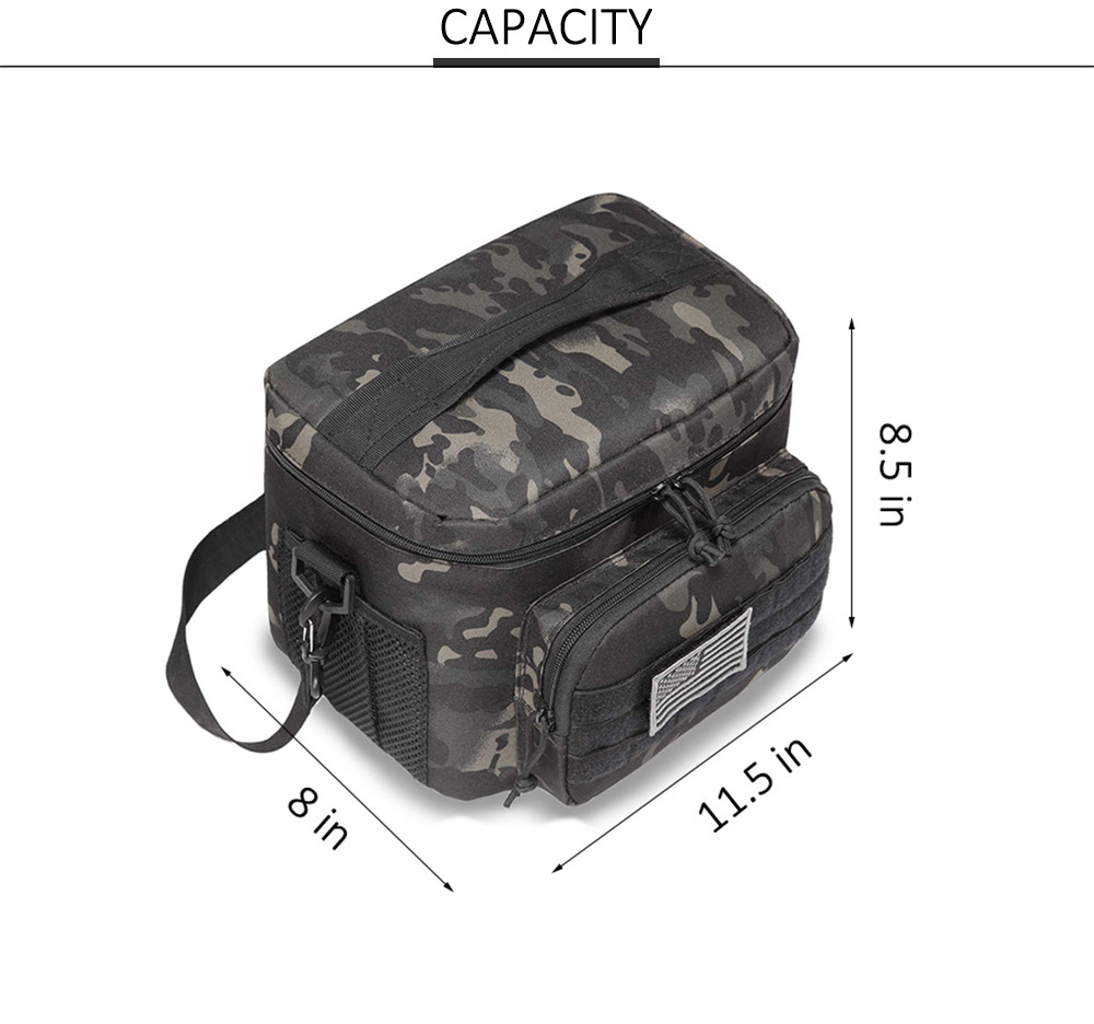 Portable Large Leakproof Lunch Bag Adult with Shoulder Strap and Side Pocket