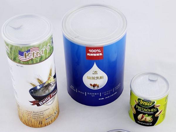 Waterproof recyclable Kraft Paper Composite Cans cookies packaging with custom