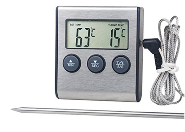 Buy cheap Magnet / Clock Timer Alarm Instant Read Thermometer Food Grade For BBQ Grill from wholesalers