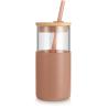 Buy cheap glass bottle with bamboo lid from wholesalers