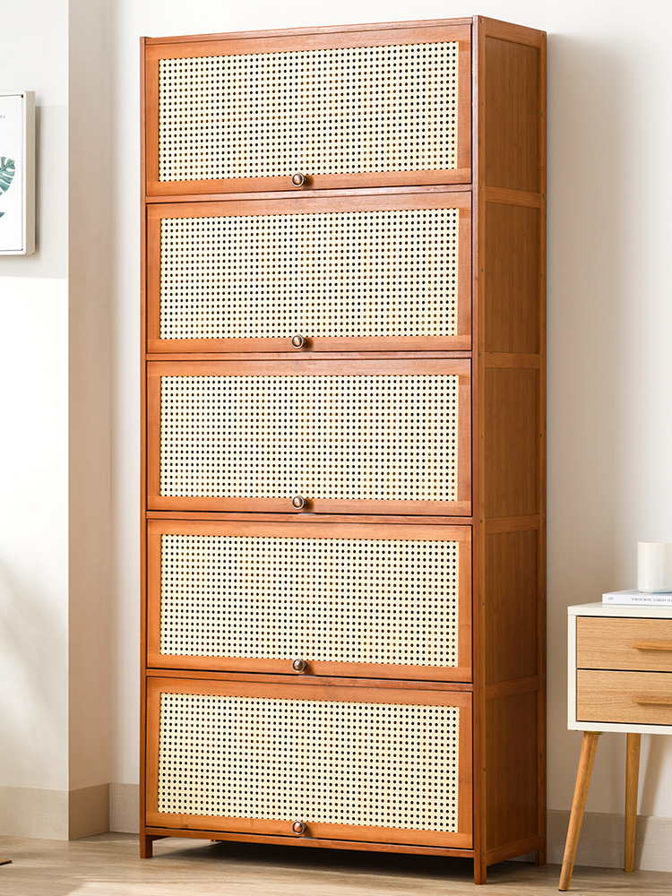 Bamboo 5 Tier Wooden Shoe Rack Storage Organizer Furniture