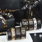 FAMOUS Black Gilding Custom Silk Ribbon Printed For Logo Gifts Tapes Webbing