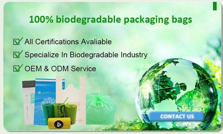 Promotional White EN13432 Certified Compostable shopping bag for supermarket, 100% compostable plastic t-shirt shopping
