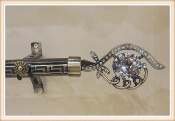 Buy cheap Classical delicate crystal zinc alloy curtain rod finials for home decoration from wholesalers