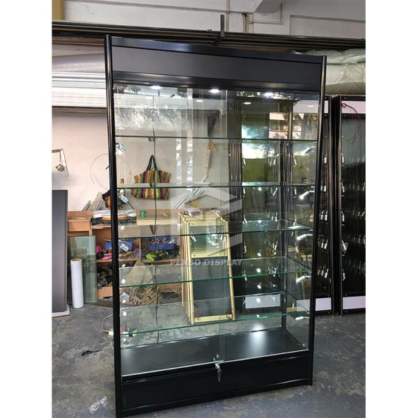 Buy cheap Lockable 8mm Tempered Glass Display Showcase Cabinet 120cm Long from wholesalers