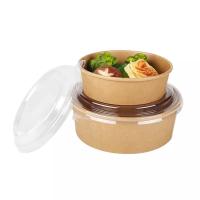 Buy cheap PE Lined Disposable 850ml Kraft Paper Salad Bowl Compostable To Go Food product