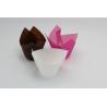 Buy cheap hot pink /dark brown/pure white cake tulip cup from wholesalers