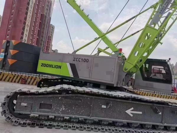 Zoomlion ZCC100 Crawler Crane 20 Years of No Oil Leakage 12*2.99*3.98m