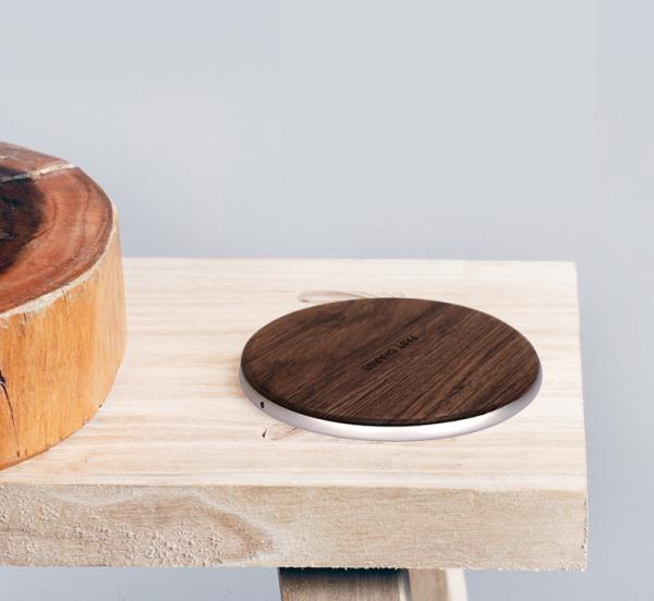 Buy cheap Qi Standard Wooden Mini Wireless Cell Phone Charger for iPhone X / 8 / 8 Plus from wholesalers