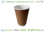Double Wall Paper Cup , Hot Coffee Cups with Kraft Brown Paper