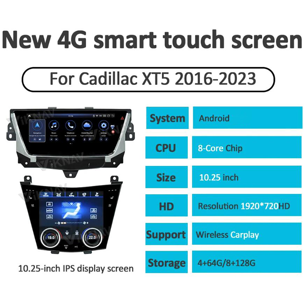 2016 2017-2023 XT5 XT6 Cadillac Radio Replacement Car Stereo Head Unit Carplay