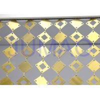 Buy cheap Geometrical Plates Decorative Metal Curtains Gold Round Plates For Interior product