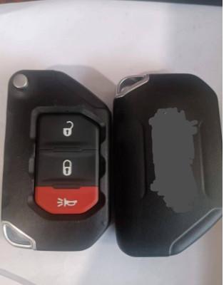 Buy cheap Jeep Wrangler OHT1130261 Keyless Flip Car Remote Key For 433Mhz 2+1 Button from wholesalers