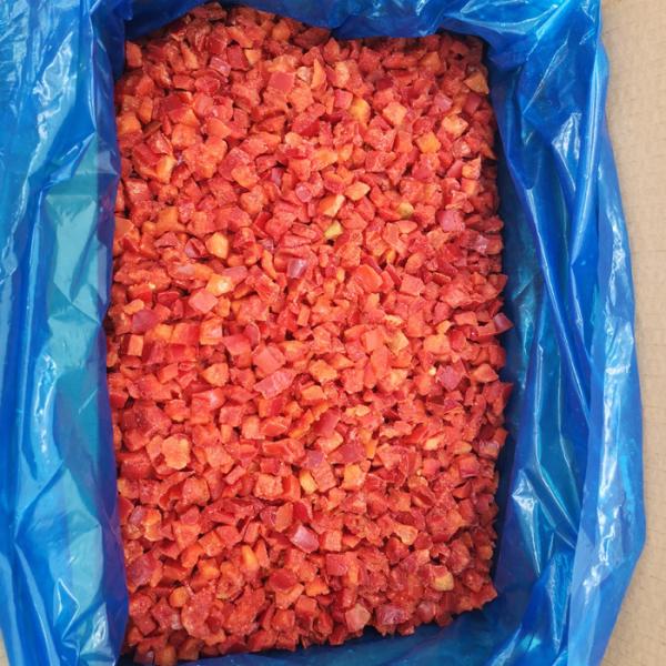 Buy cheap BRC Delicious IQF Frozen Red Sweet Bell Pepper Diced / Cubes from wholesalers