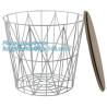 Buy cheap Commercial use stylish marble top metal wire square coffee table, Steel wire coffee table, high end solid wood table top from wholesalers