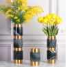 Buy cheap OEM Painting Decorative Flower Vase Gold Plated Cylinder With Marble from wholesalers