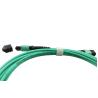 Buy cheap MPO 12F Female OM4 Aqua Color 3.0mm 15m LSZH MPO Patchcord cable from wholesalers