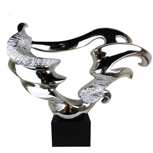 Outdoor Garden Stainless Steel Abstract Sculpture / Metal Garden Sculptures For