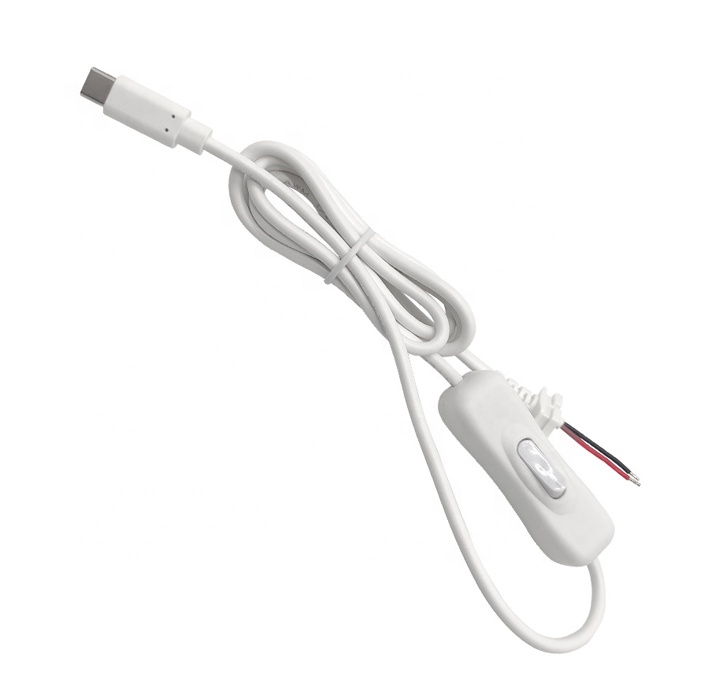 Power ON OFF USB Type C Switch Cable for Led Lamp Light