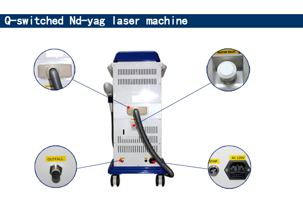 Aesthetic Practice q-switched 1064nm/532nm Nd yag laser tattoo removal equipment