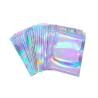 Buy cheap Small Mylar Plastic Biodegradable Heat Sealing Zipper Three Sides Food Packaging Holographic Bag from wholesalers