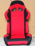 Black And Red Sport Racing Seats Universal Cars Parts Foldable With Safety Belts