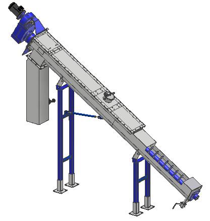 Buy cheap 4800mm Length 3kw Stainless Steel Screw Conveyor from wholesalers