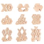 16pcs V Shape Natural Large Wooden 3D Building Blocks Toys Baby Unpaint Wooden