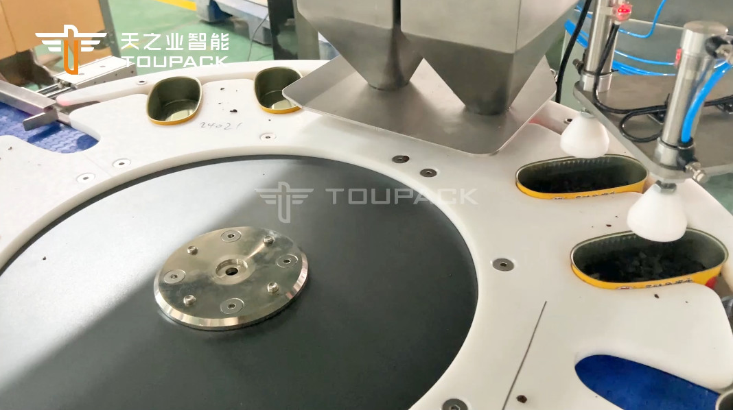 Full-Automatic Fermented Soya Beans Granule Weighing Filling Machine Prevent Sticky 14 Head Multihead Weigher