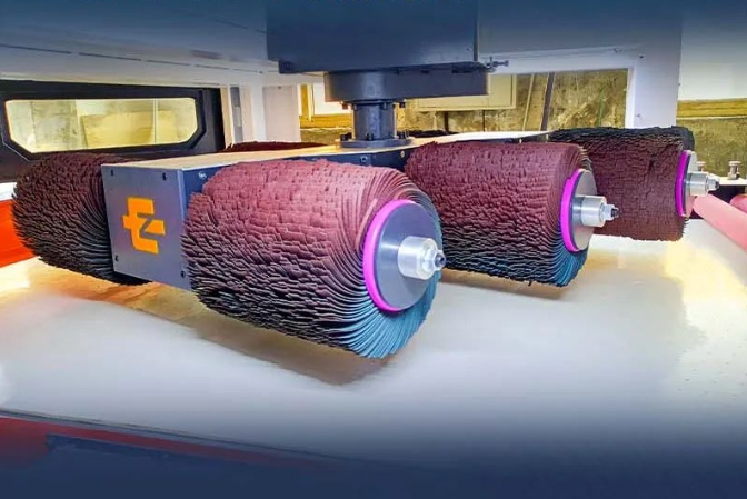 YZ1300SS Metal Sheet Surface Finishing Deburring Machine with by Ejon Weight KG 4500