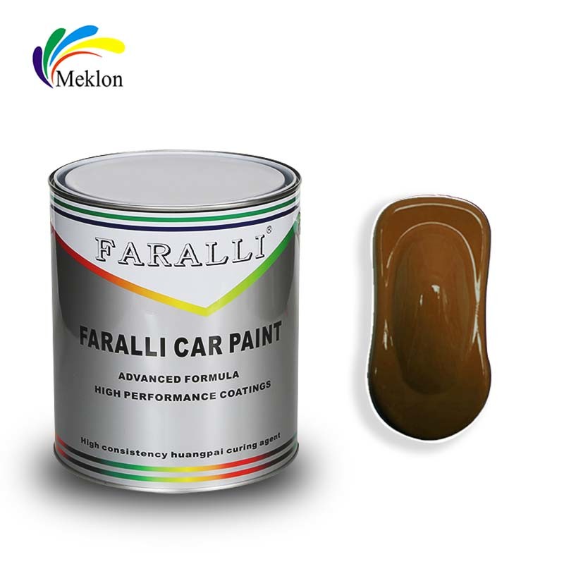 Auto Coating 1K Transparent iron Yellow Acrylic Refinish Glitter Car Paint
