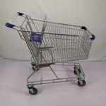 Regular 125L Supermarket Shopping Trolley Zinc 4 Wheel Shopping Trolley CE