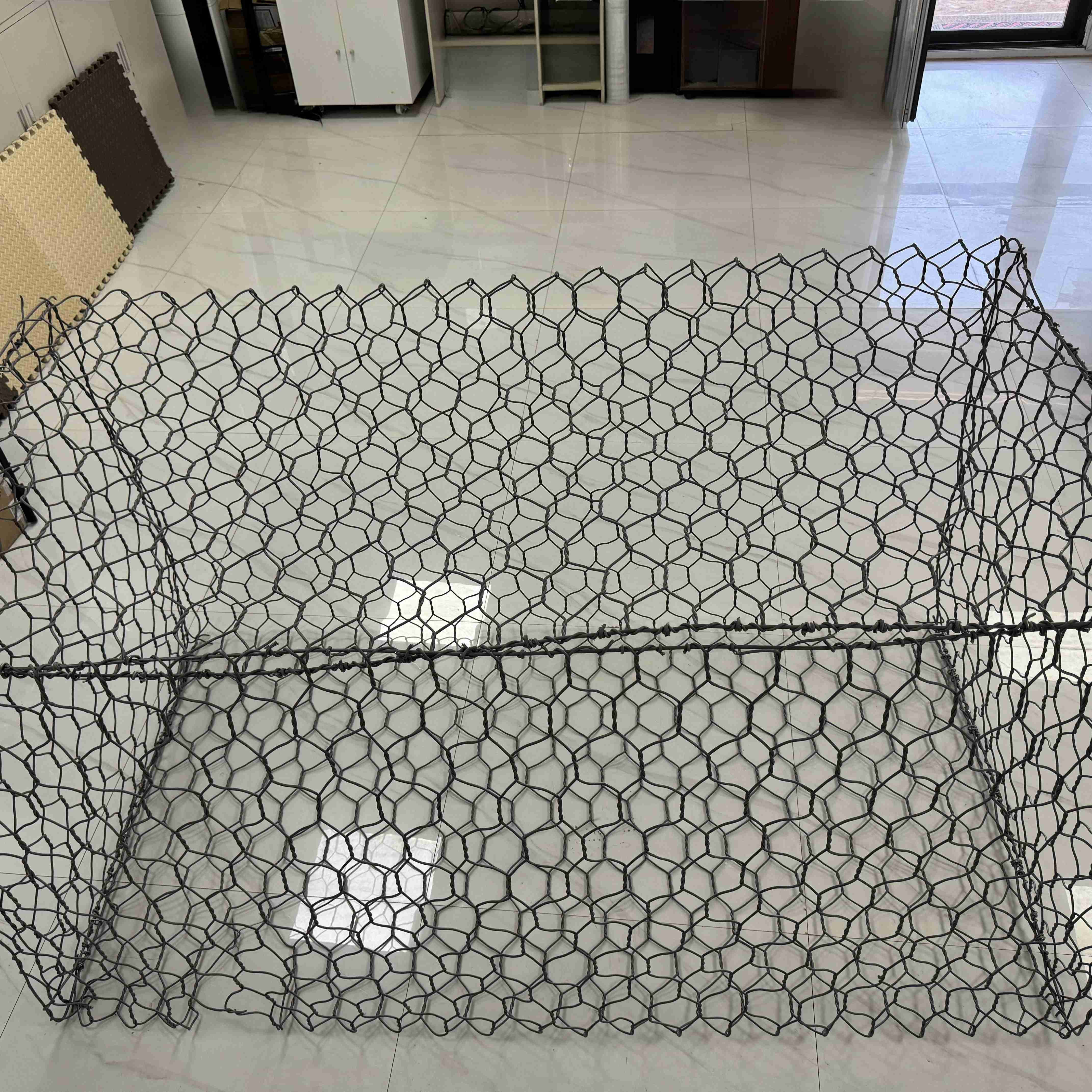 Galvanized Wire 2 X 1 X 1 m Gabion Box Wire Mesh Netting 80 X 100 mm Gabion Basket for Flood Control Project