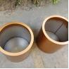 Buy cheap Paint baking technology golden round metal planter flower pot from wholesalers