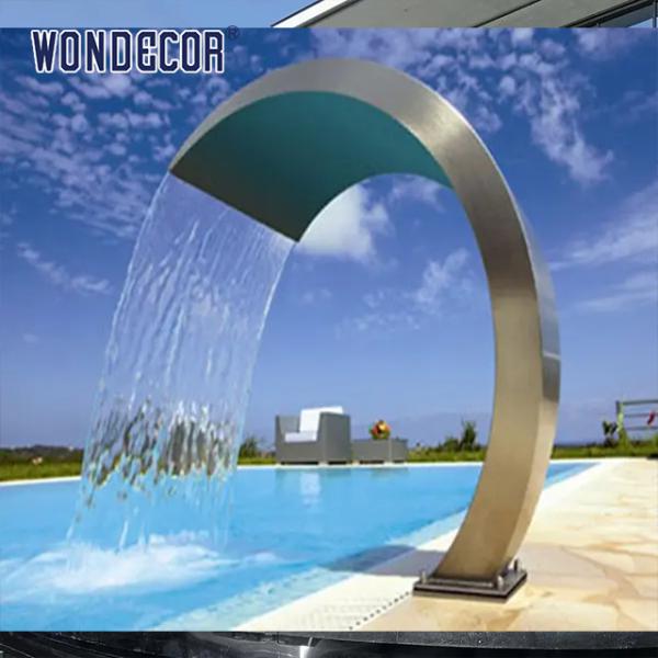 Buy cheap Large Shaped Geometric Arc Stainless Steel Fountain Sculpture For Garden Swimming Pool from wholesalers