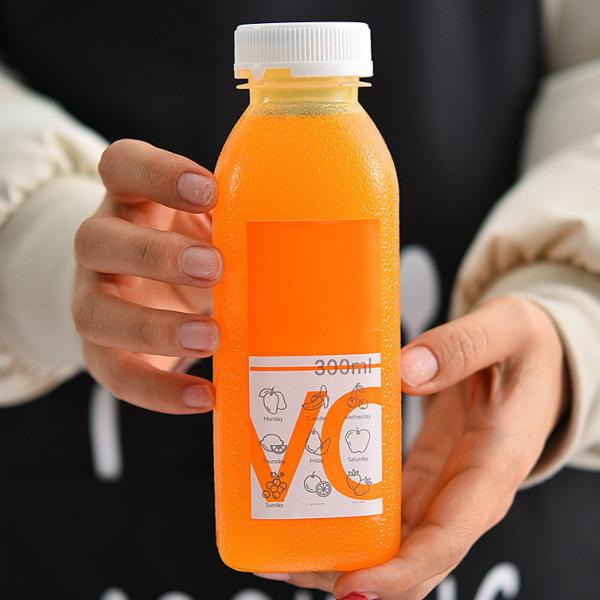 Buy cheap Disposable 300ml Juice Bottle Safe Portable Clear Plastic Drinking Bottles from wholesalers