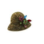 Cute Hat Shape Fashion Brooch Pin Vintage Gold For Women 2.5cm×3.5cm