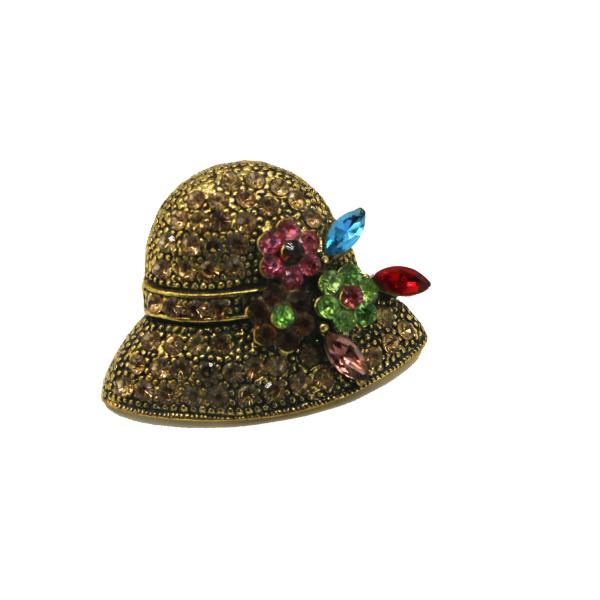 Buy cheap Cute Hat Shape Fashion Brooch Pin Vintage Gold For Women 2.5cm×3.5cm from wholesalers