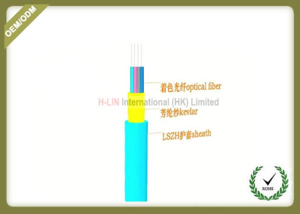 Buy cheap OM3 Type Indoor Fiber Optic Cable PVC / LSZH Jacket GJFPH 4-24F For Data Center from wholesalers
