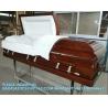 Buy cheap Caskets Cambridge Mahogany Funeral Casket With Almond Velvet Interior - Solid Mahogany Wood from wholesalers