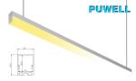 IP44 24W LED Linear Suspension Light For Restaurant