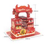 K3 Corrugated Food Festival Retail Cardboard Displays Shelves Offset Printing